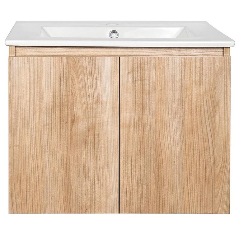 Kit Mueble Ermes 60x46 + Cubierta. Color Nogal