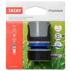 TATAY - Conector rápido stop 1/2-5/8" Premium