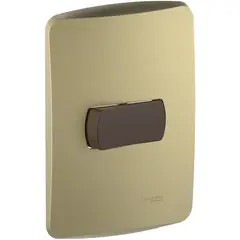SCHNEIDER ELECTRIC - Placa Miluz armada interruptor 9/12 dorado