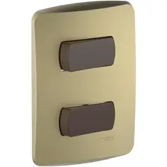 SCHNEIDER ELECTRIC - Placa Miluz armada int doble dorado