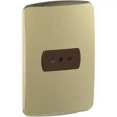 SCHNEIDER ELECTRIC - Placa Miluz Armada Toma Simple 10A Dorado