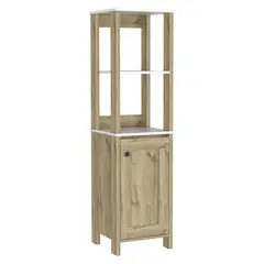 TUHOME - Gabinete Melamina 2 Nivel(es) 40x150.7x40 cm Blanco
