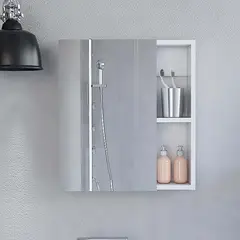 TUHOME - Gabinete Botiquín Baño Manchester 45X49. 7 Cm Blanco