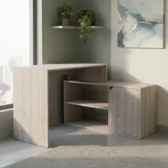 TUHOME - Escritorio en L Esquinero 116.6x73.6x100 cm