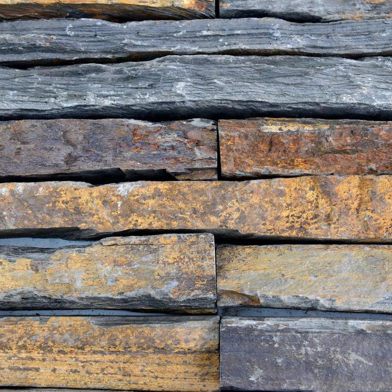 Piedra Natural Borde 8x40 cm Cajón Gris Óxido 5 m2