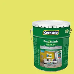 CERESITA - Esmalte al Agua Pieza y Fachada Tineta 4 galón(es) Satinado Verde Manzana