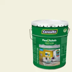 CERESITA - Esmalte al Agua Pieza y Fachada Satinado 4 galón(es) Blanco Ow105