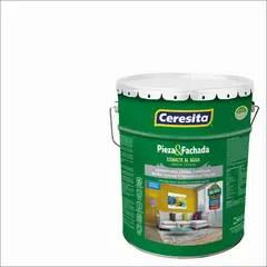 CERESITA - Esmalte al Agua Pieza y Fachada Satinado 4 galón(es) Blanco 11