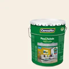 CERESITA - Esmalte al Agua Pieza y Fachada Satinado 4 galón(es) Blanco Invierno