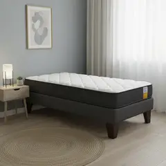 DRIMKIP - Cama 1 plaza Europea Funcional Gris