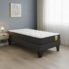 DRIMKIP - Cama 1.5 plazas Europea Funcional Gris