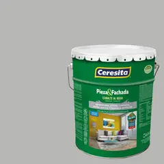 CERESITA - Esmalte al Agua Pieza y Fachada Tineta 4 galón(es) Satinado Gris 8783M
