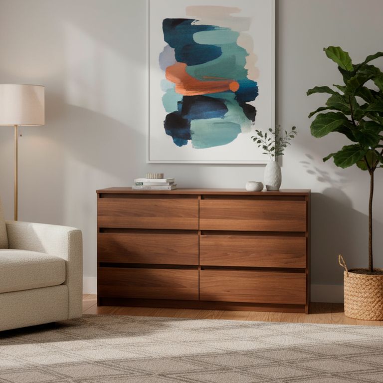 CIC Cómoda 6 Cajón(es) Nordica 120x69x45 cm Nogal