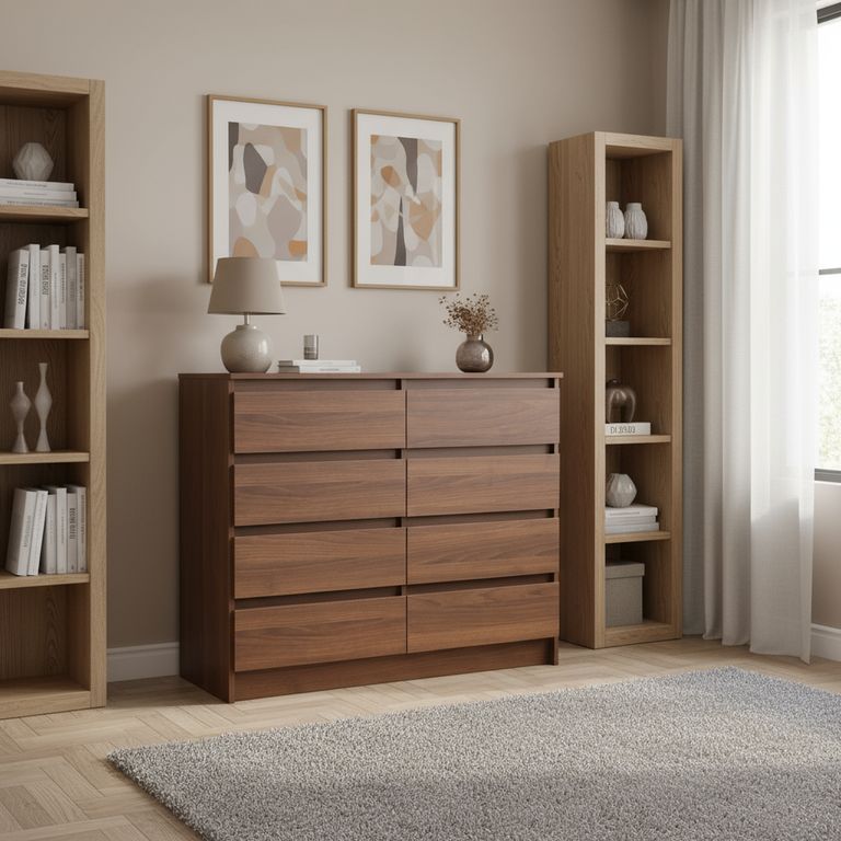 CIC Cómoda 8 Cajón(es) Austria 100x85x45 cm Nogal