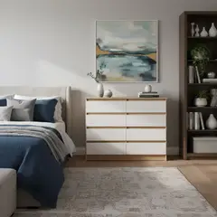 CIC - Cómoda 8 Cajón(es) Austria 100x85x45 cm Olmo Blanco