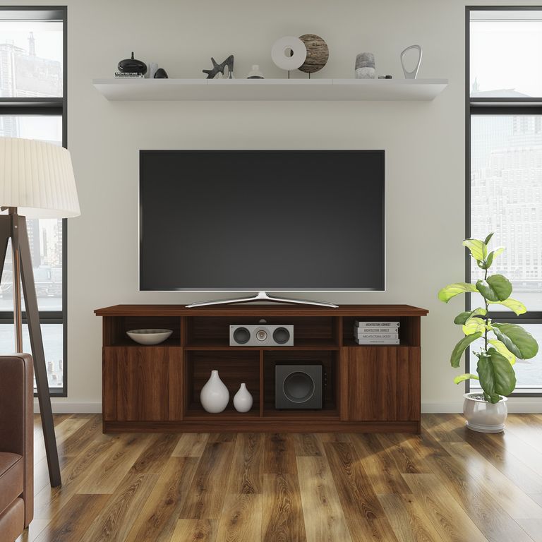 Rack TV" 75 " Atenas Nogal 170x65x48 cm