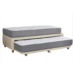 LATAM HOME - Cama 1.5 plazas Zen Best Beige