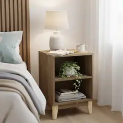 HOGA - Velador Dominga 40x57x35 cm Marron Rústico