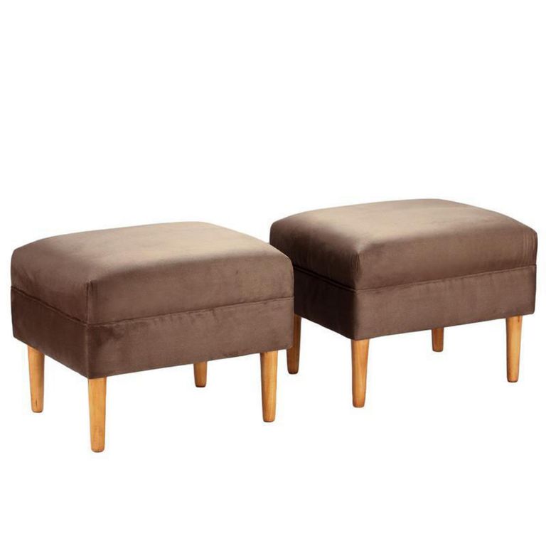 Set 2 Poufs Provenza Felpa 04