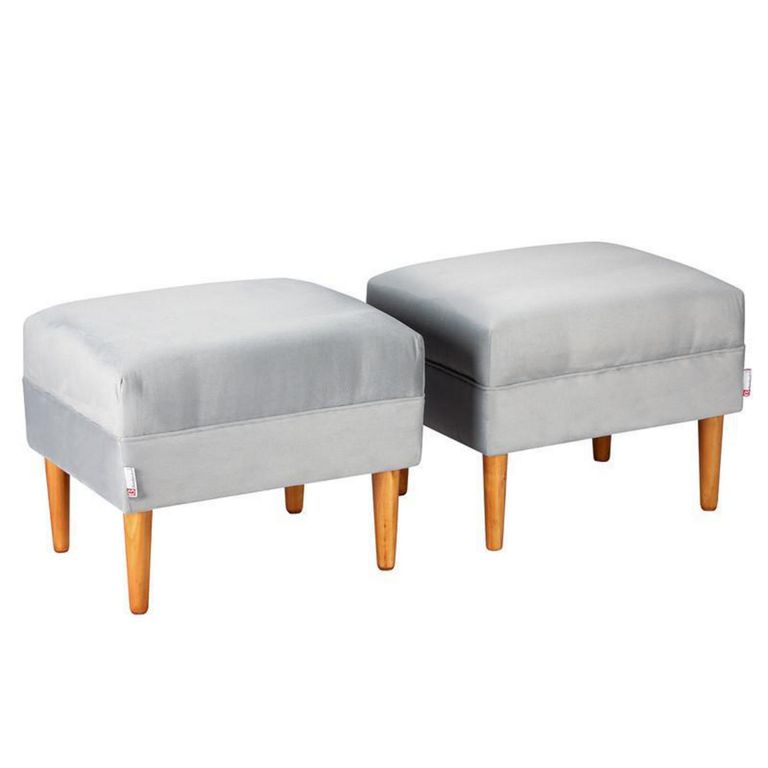 Set 2 Poufs Provenza Felpa 04