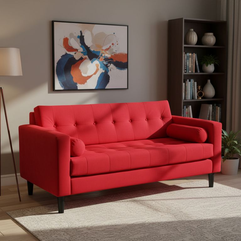 Sofa Retro 3 Cuerpos Felpa 00