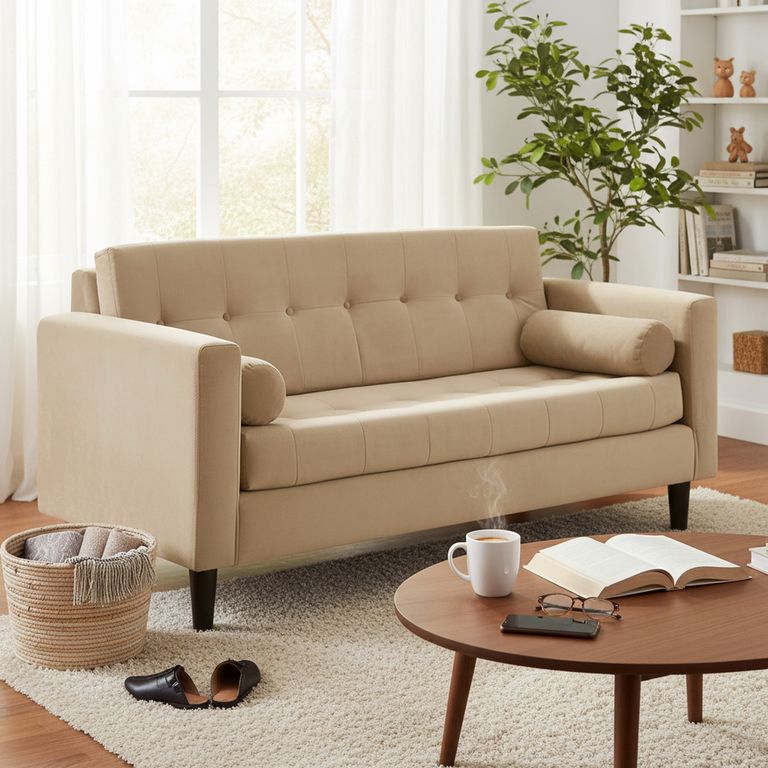 Sofa Retro 3 Cuerpos Felpa 00
