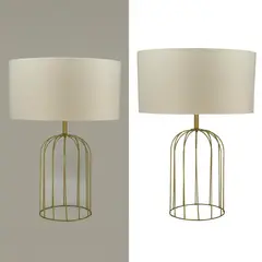 CONCEPT - Lámpara Mesa TLH-H98 Amarillo/Dorado 41x55 cm