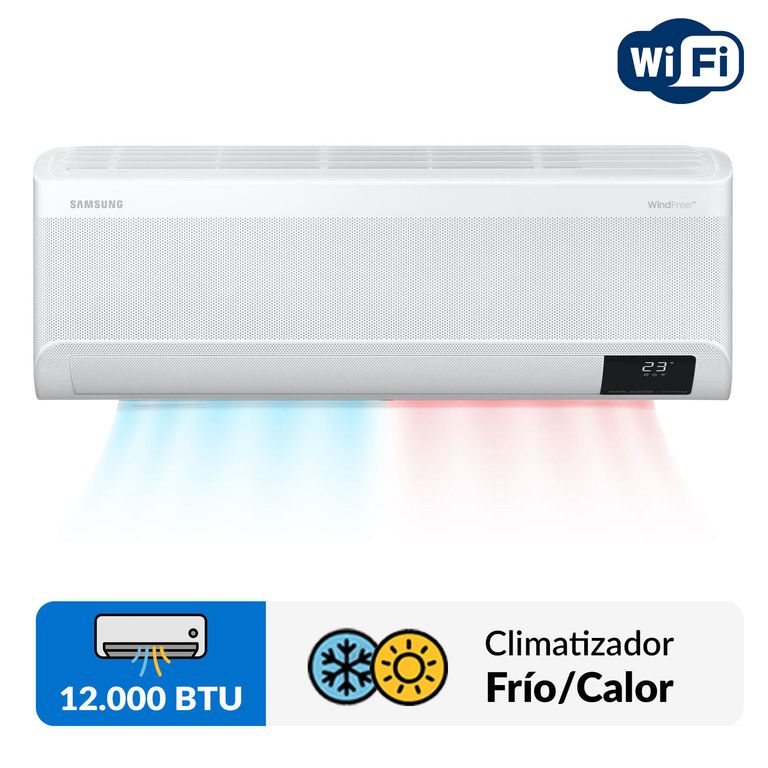 Aire Acondicionado Split Inverter 12000 BTU frío/calor Wind-Free Wifi