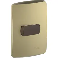 SCHNEIDER ELECTRIC - Placa Miluz armada interruptor 9/24 dorado