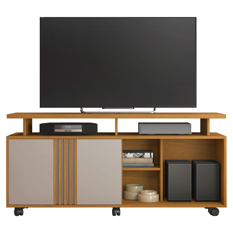 Rack TV 58 " Café/Gris 136x64x39 cm