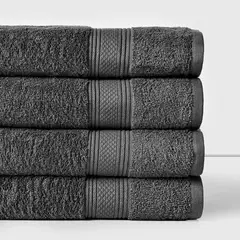 AMERICAN FAMILY - Toalla Baño Sábana 450 gr Algodón 76x160 cm Gris