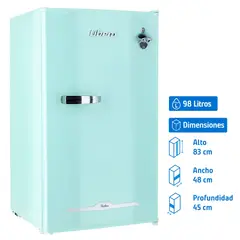 LIBERO - Frigobar 98 Litros Menta LFB-90M