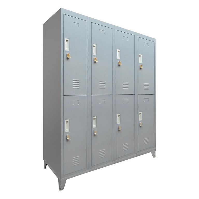 Locker M 4 Cuerpos 8 Puerta(s) 111x166x52 cm Gris