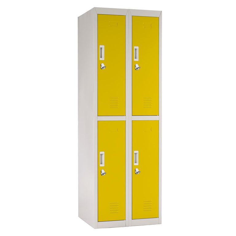 Locker Officelock 2 Cuerpos 4 Puerta(s) 57x166x53 cm Amarillo