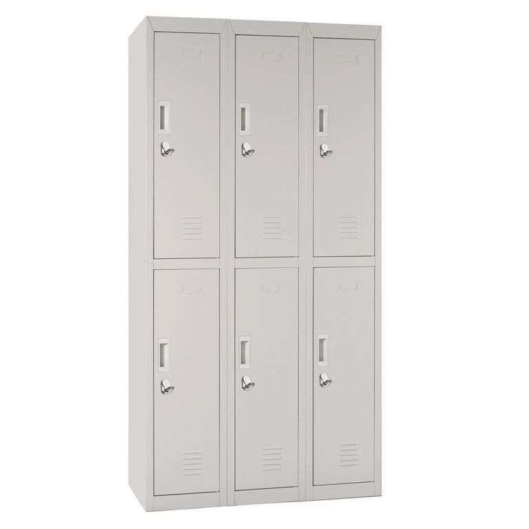 Locker Officelock 3 Cuerpos 6 Puerta(s) 83x166x52 cm Gris
