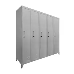 MALETEK - Locker Metálico 5 Cuerpos 5 Puerta(s) 137x166x47 cm Gris
