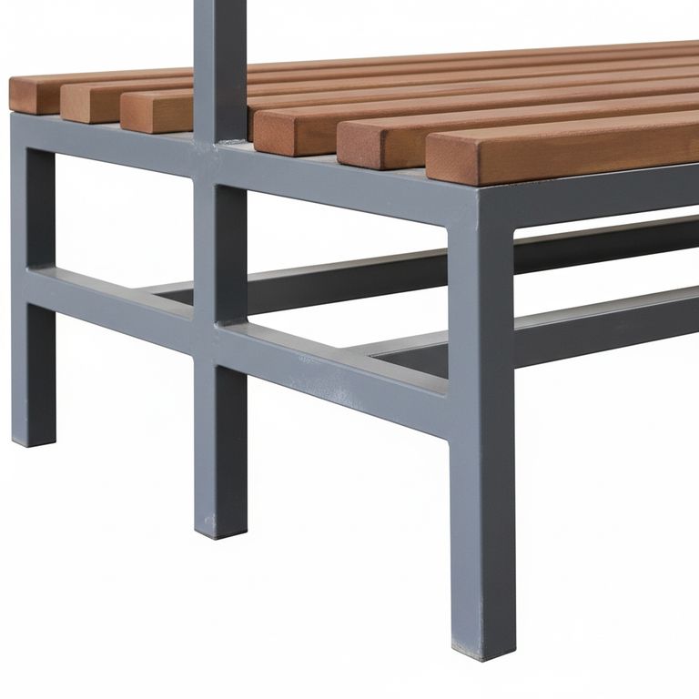 MALETEK Banqueta para Terraza Madera Café 180x150 cm