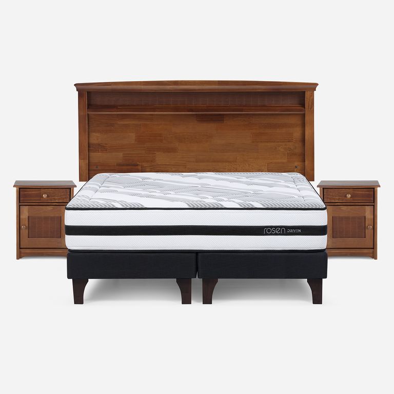 ROSEN Cama 2 plazas Europea Driven Gris