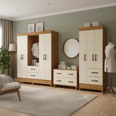 VEKKAHOME - Combo closet 4p+4p porto-reus