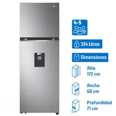 LG - Refrigerador Top Freezer No Frost 344 Litros VT34WPP