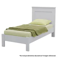 BE DESIGN - Cama 1 Plaza de Estructura Munique Blanco