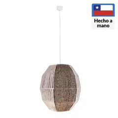 CAROLD STEVENS - Lámpara Colgante Jaen Ecoluz Fibras Naturales Beige 28 cm