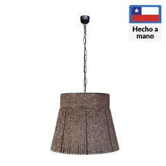 CAROLD STEVENS - Lámpara Colgante Genova Ecoluz Fibras Naturales Café/Marrón 36 cm