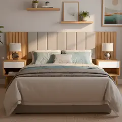 BE DESIGN - Set de respaldo Zara camarú para cama de 2 plazas