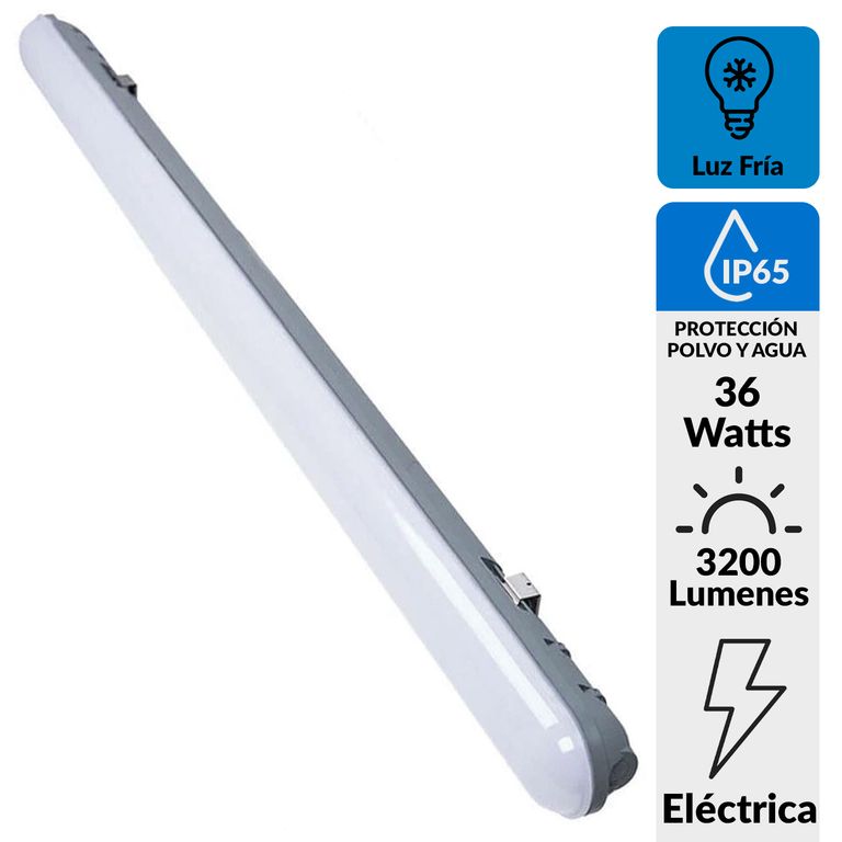 Equipo Estanco Led 3 Plástico Gris