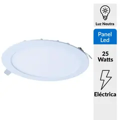HB LEDS - Panel Redondo LED Embutido 25W Neutro