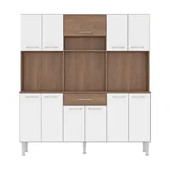 VEKKAHOME - Kit cocina vic 160X38X174 blanco/café
