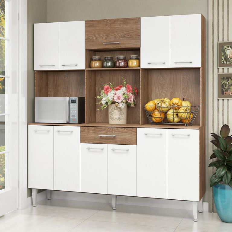 Mueble De Cocina Modular Vic 160 cm con 11 Puertas y Cajón