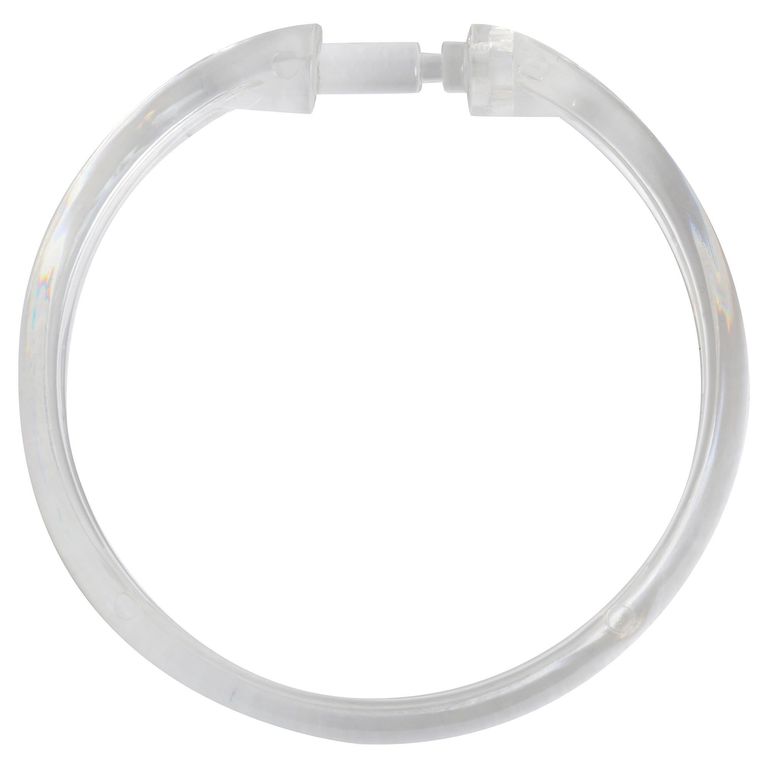 Set de ganchos para cortina de baño 12 unidades transparente