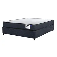 FLEX - Cama 2 plazas Americana Moon Azul Oscuro